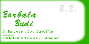 borbala budi business card